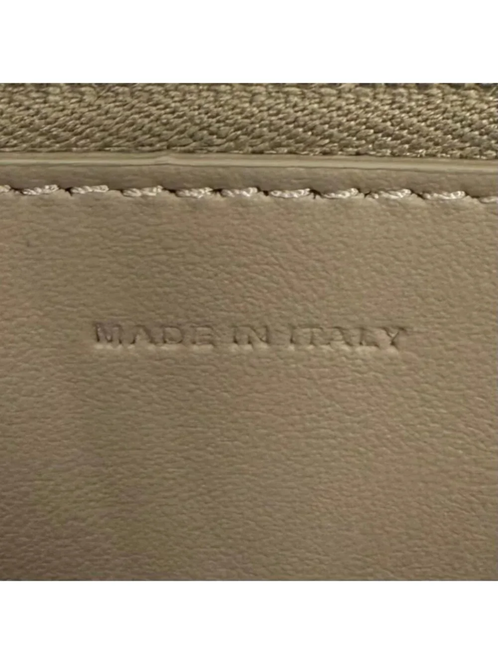 Fendi Dove Gray Logo Selleria Peekaboo Zip Around Leather Wallet